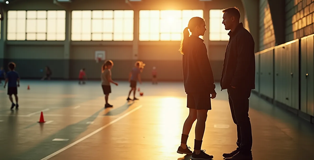 Konstruktives Gespräch zwischen Eltern und Trainer im Breitensport