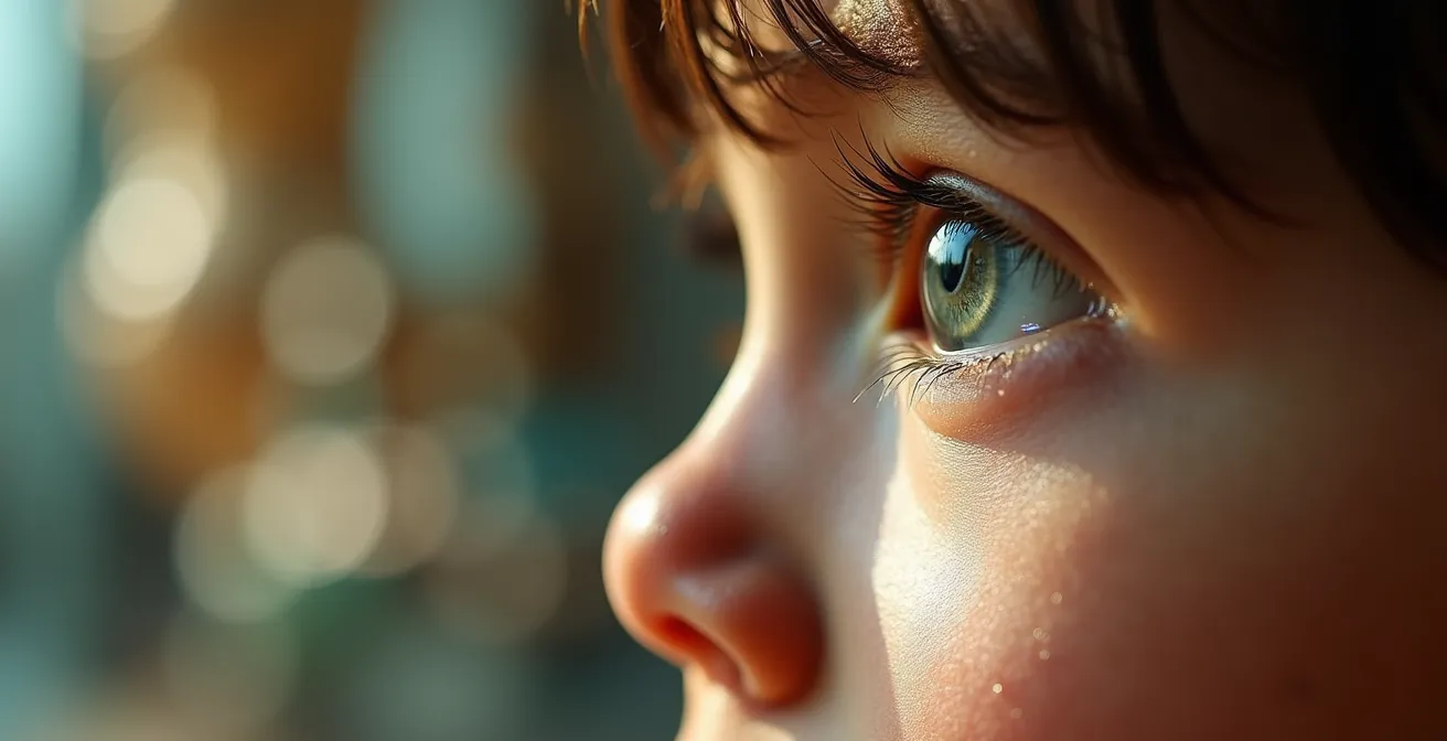 Überfordertes Kind zwischen vielen Museumsexponaten