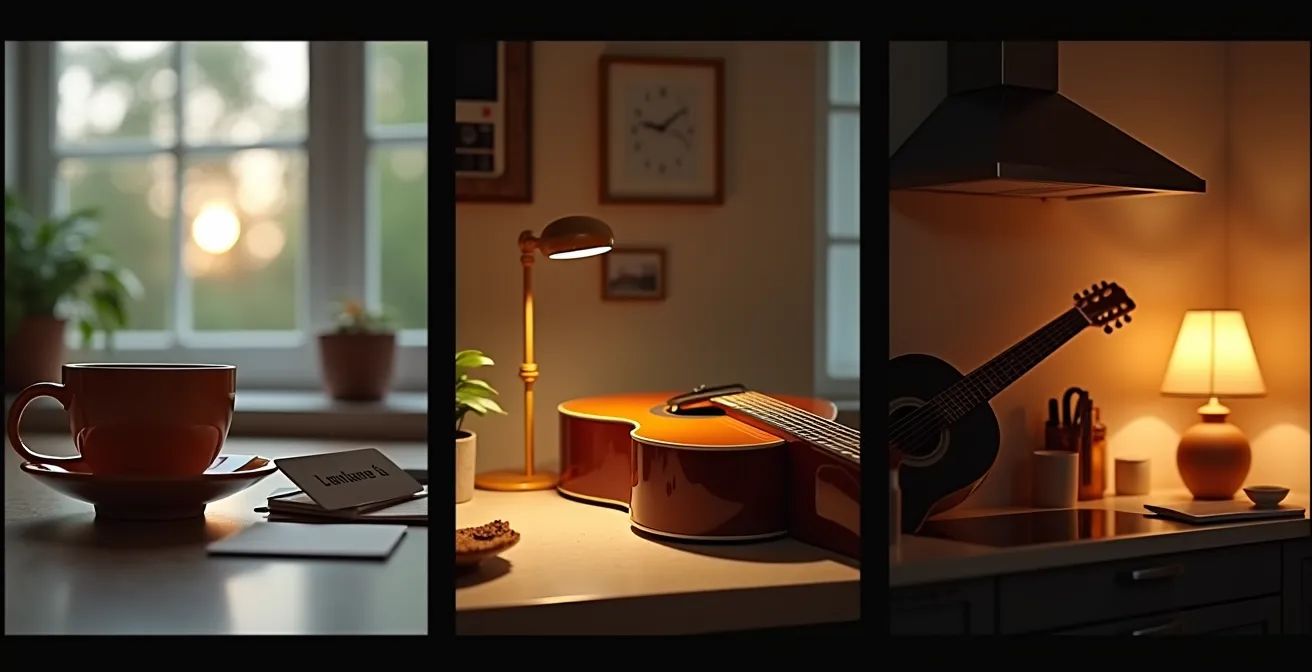 Visualisierung von Mikro-Lerneinheiten im Tagesablauf eines Erwachsenen