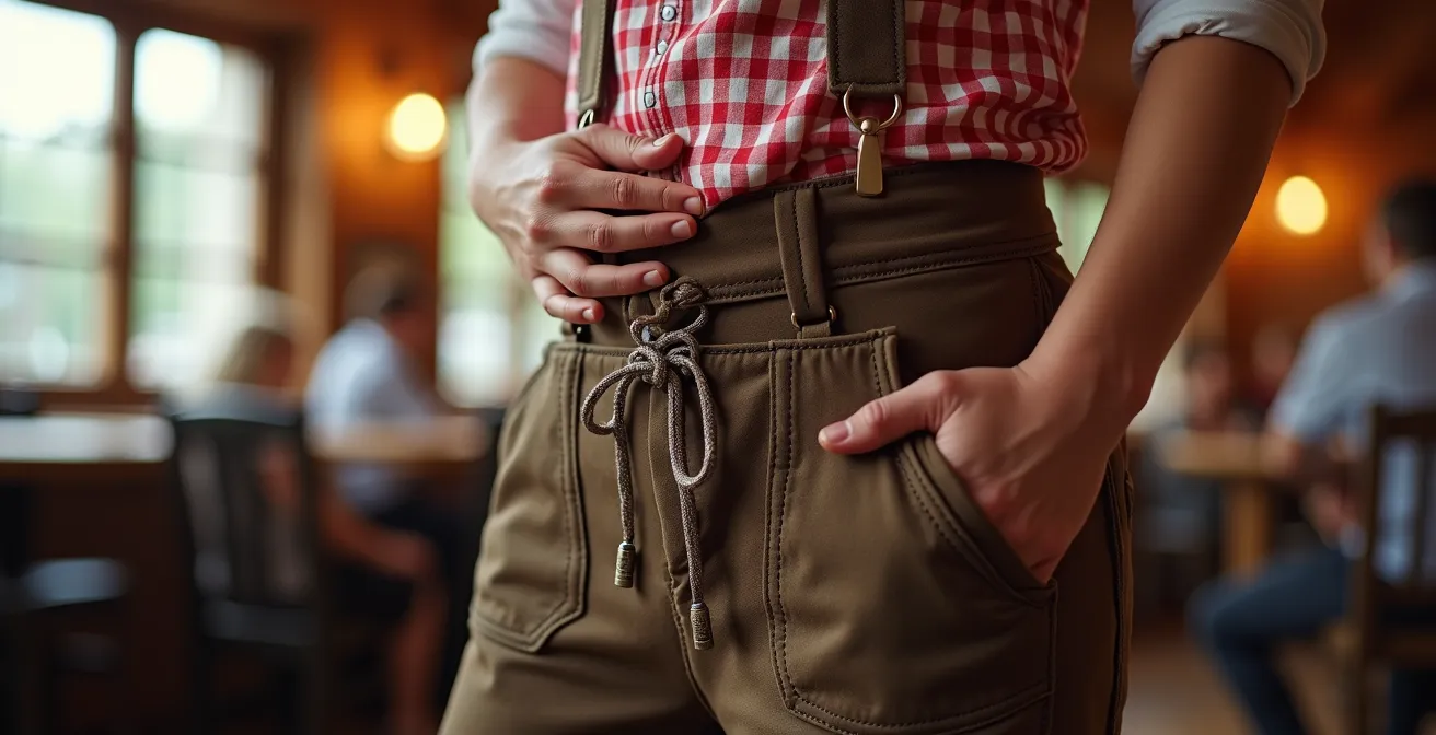 Strategische Verteilung von Wertsachen am Körper für Volksfestbesucher